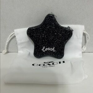 Coach Black Star Glitter Compact Mirror